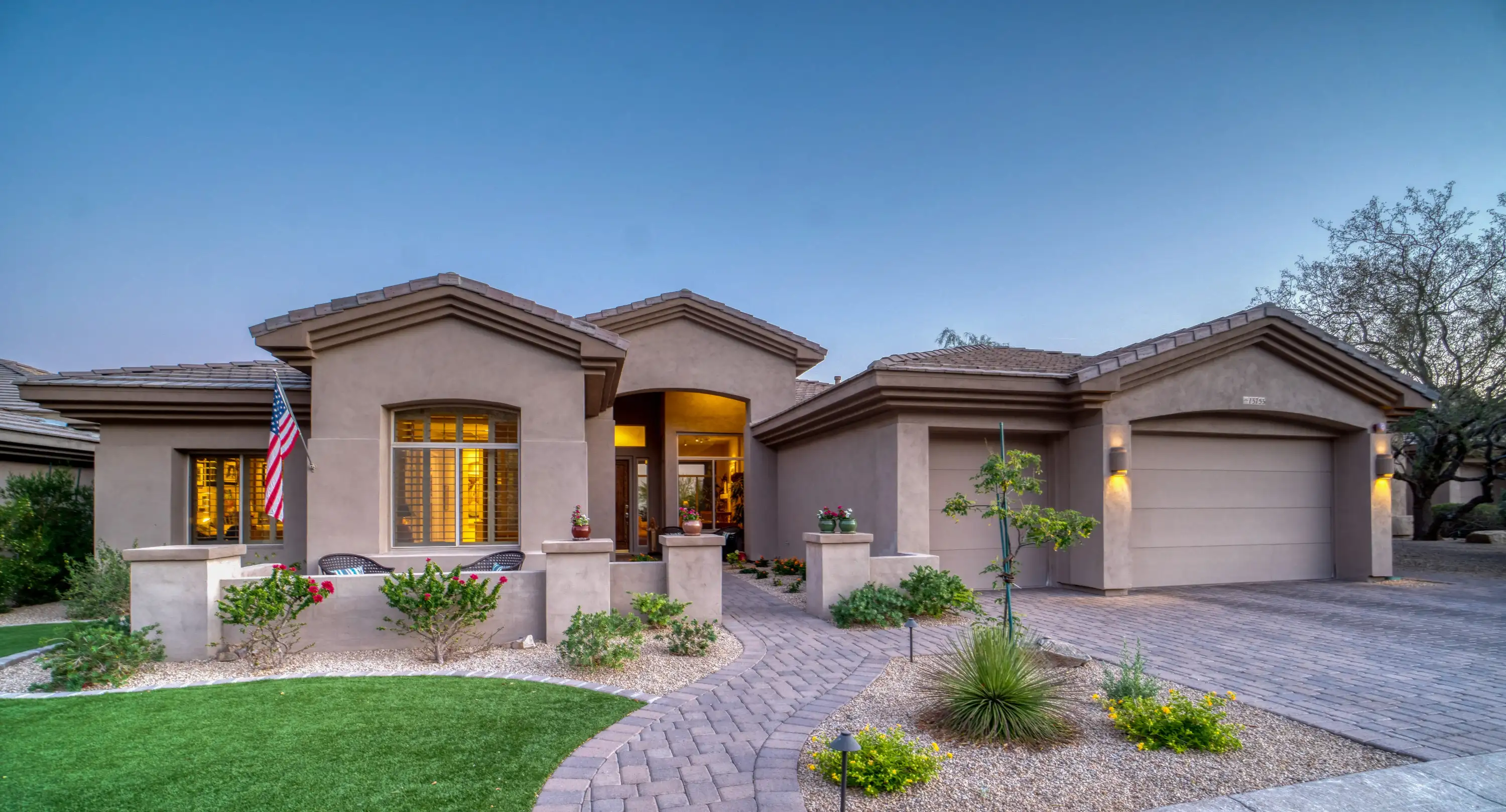 Desert front yard maintenance project